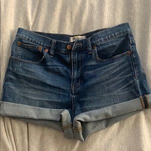 Madewell high waist denim shorts in ‘Jordie’ wash